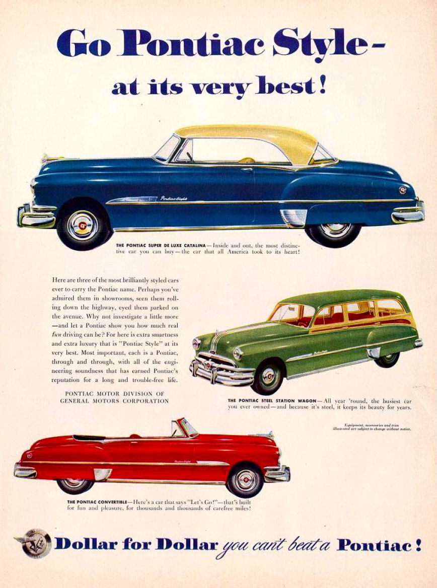 1951 Pontiac Auto Advertising